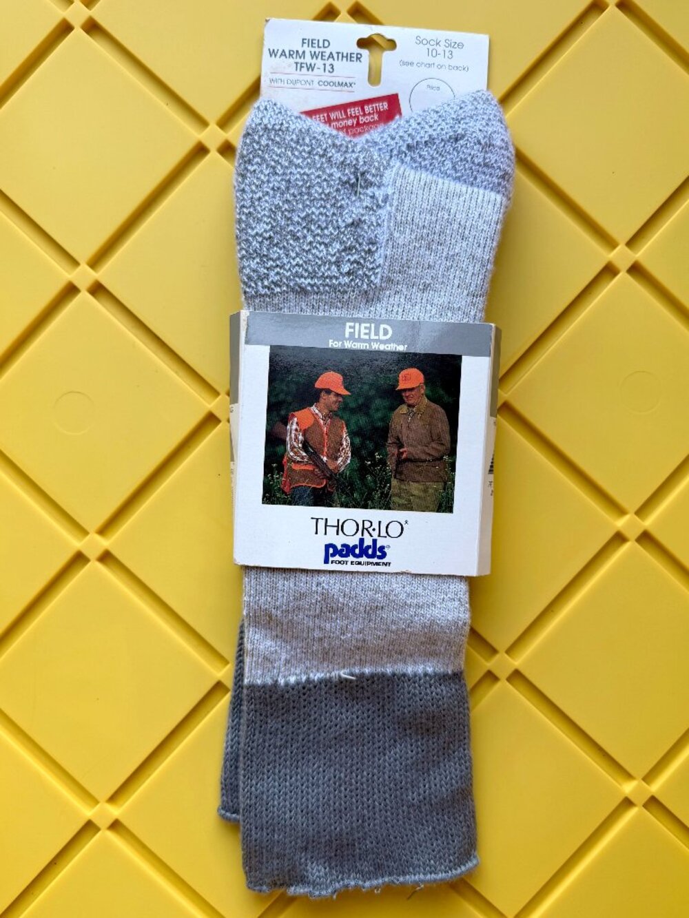 Vintage Thorlo Padds Field Warm Weather Socks TFW-13 8.5-12.5 Coolmax NWT USA